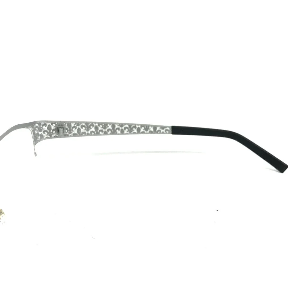 J.F. Rey Eyeglasses Frames JF2558 0010 Black Silver Fleur De Lis 52-16-132
